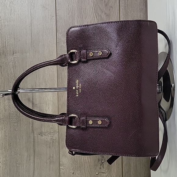 kate spade Handbags - Kate Spade Purple Pebble Leather Satchel Crossbody Shoulder Bag